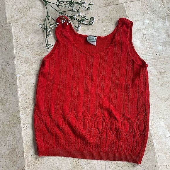 Penmans | Red Knit Cotton Tank Top - Picture 1 of 3
